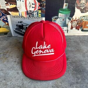 vintage 1980s lake geneva snapback hat